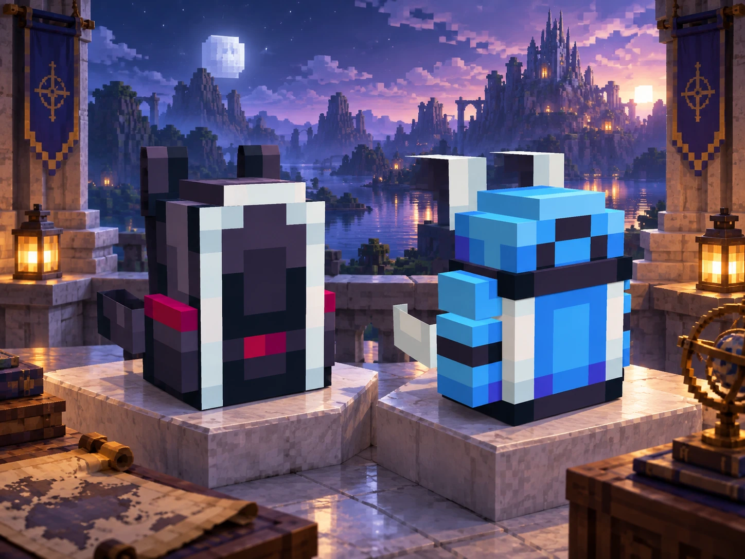 Arte de apresentação da skin digital de mochila Combo Eclipse Celeste