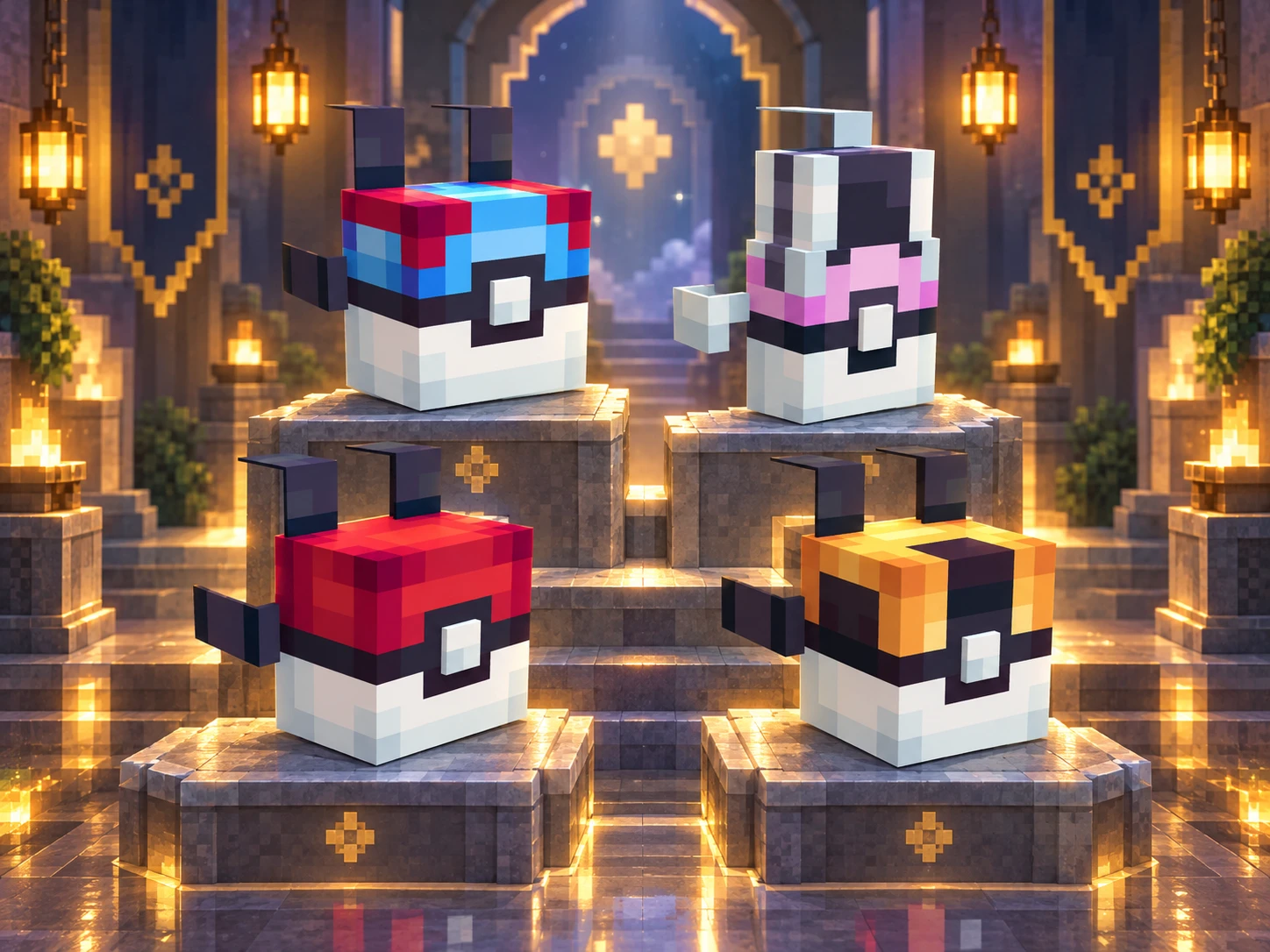 Arte de apresentação da skin digital de mochila Combo Pokébola