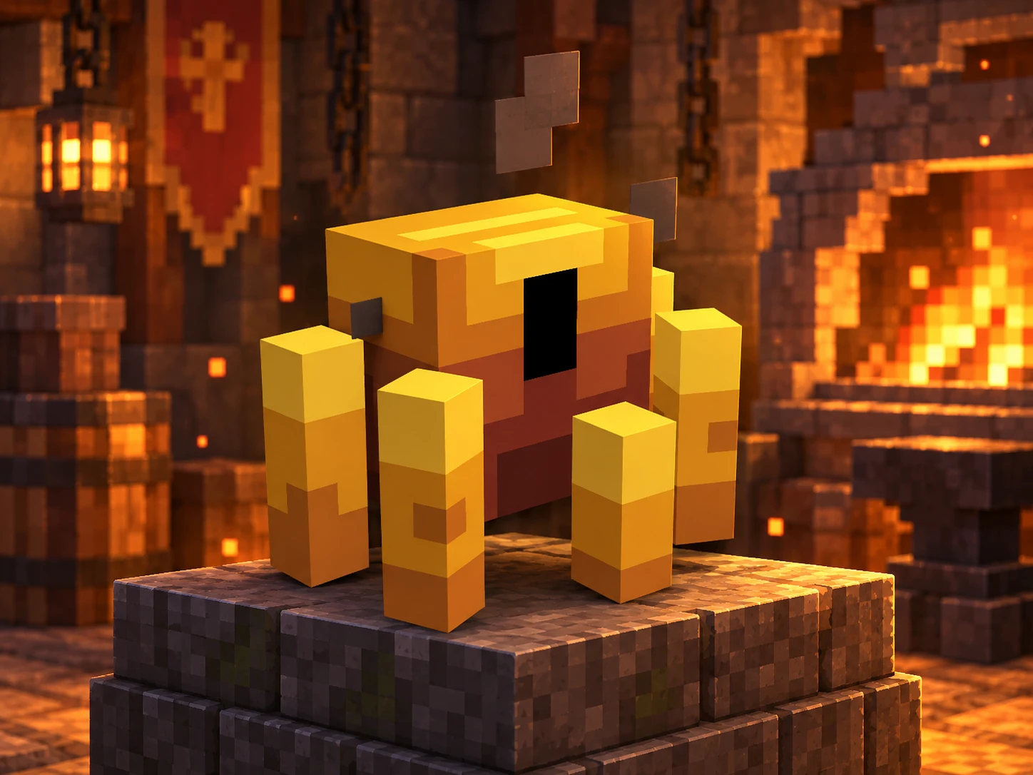 Arte de apresentação da skin digital de mochila Coração de Brasa