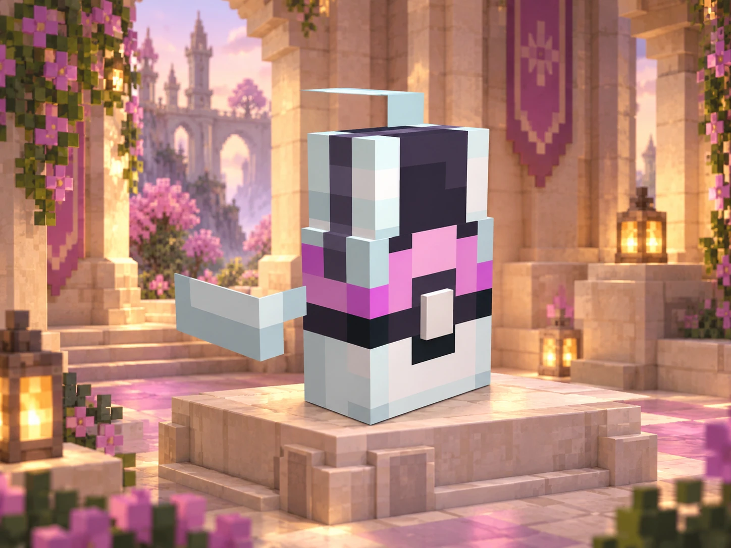 Arte de apresentação da skin digital de mochila Encanto Rosé
