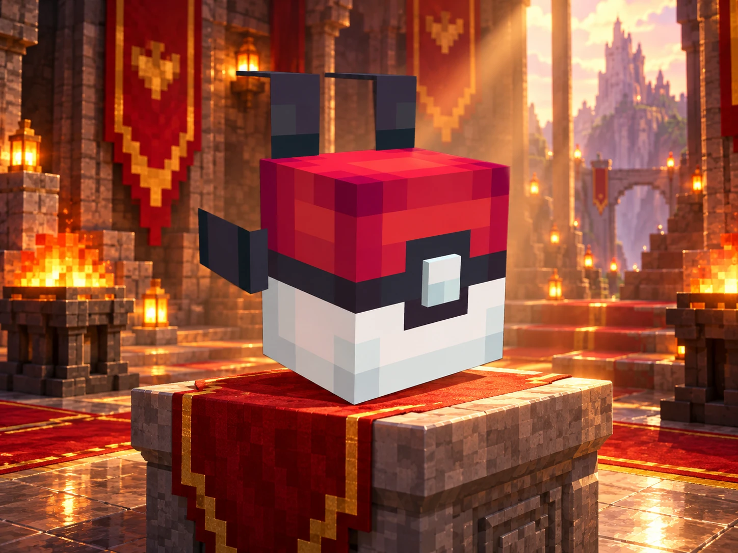 Arte de apresentação da skin digital de mochila Esfera Rubi