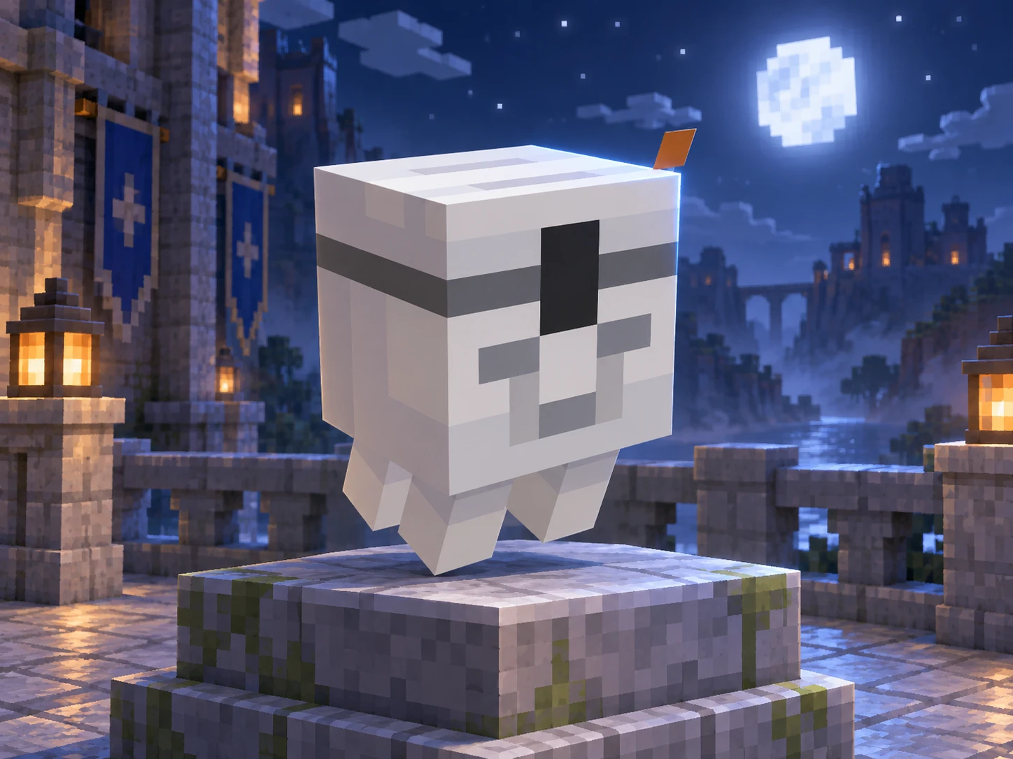 Arte de apresentação da skin digital de mochila Espectro Celeste
