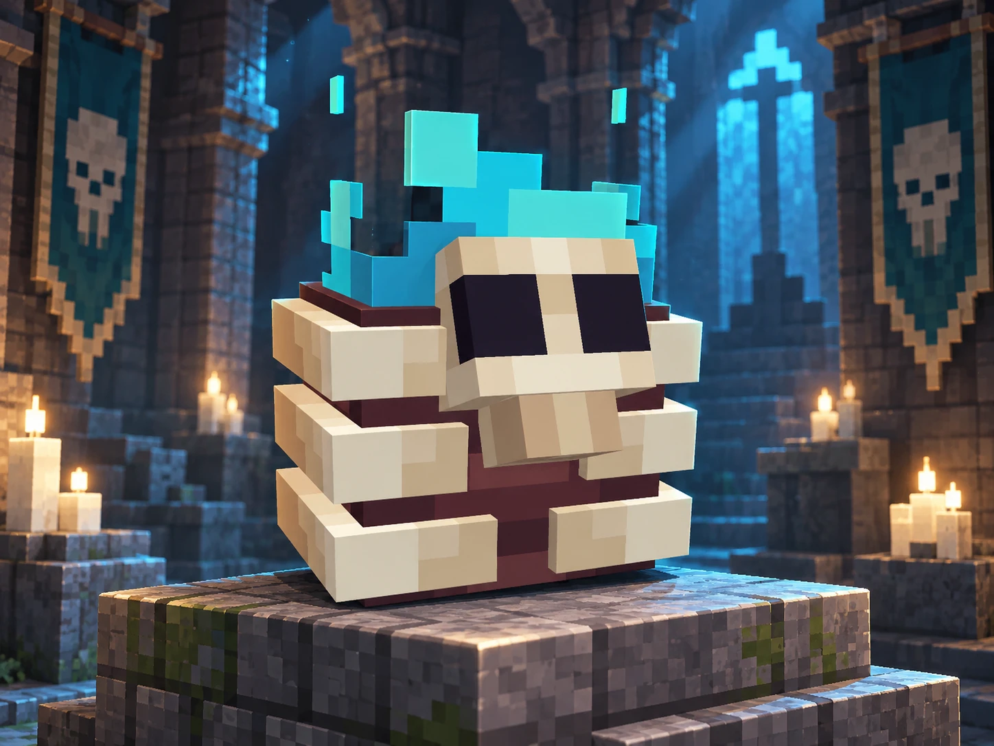 Arte de apresentação da skin digital de mochila Guardiã das Almas