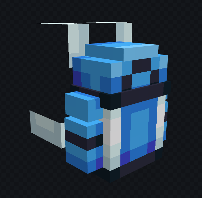 Visual real da skin de mochila Expedição Celeste