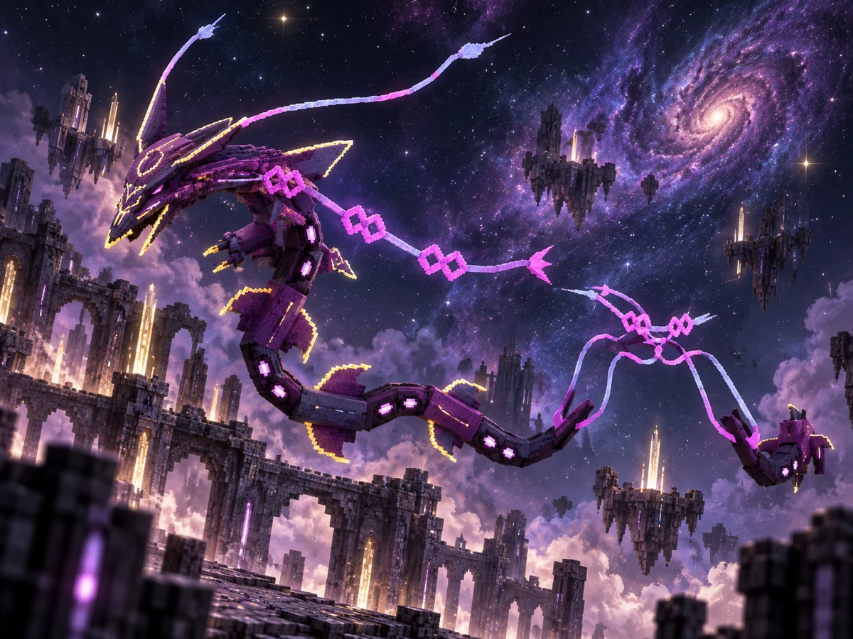 Arte de apresentação de Rayquaza Cósmico · Normal
