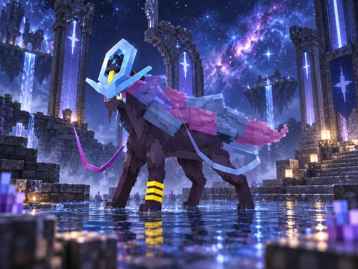 Arte de apresentação de Suicune Cósmico · Normal