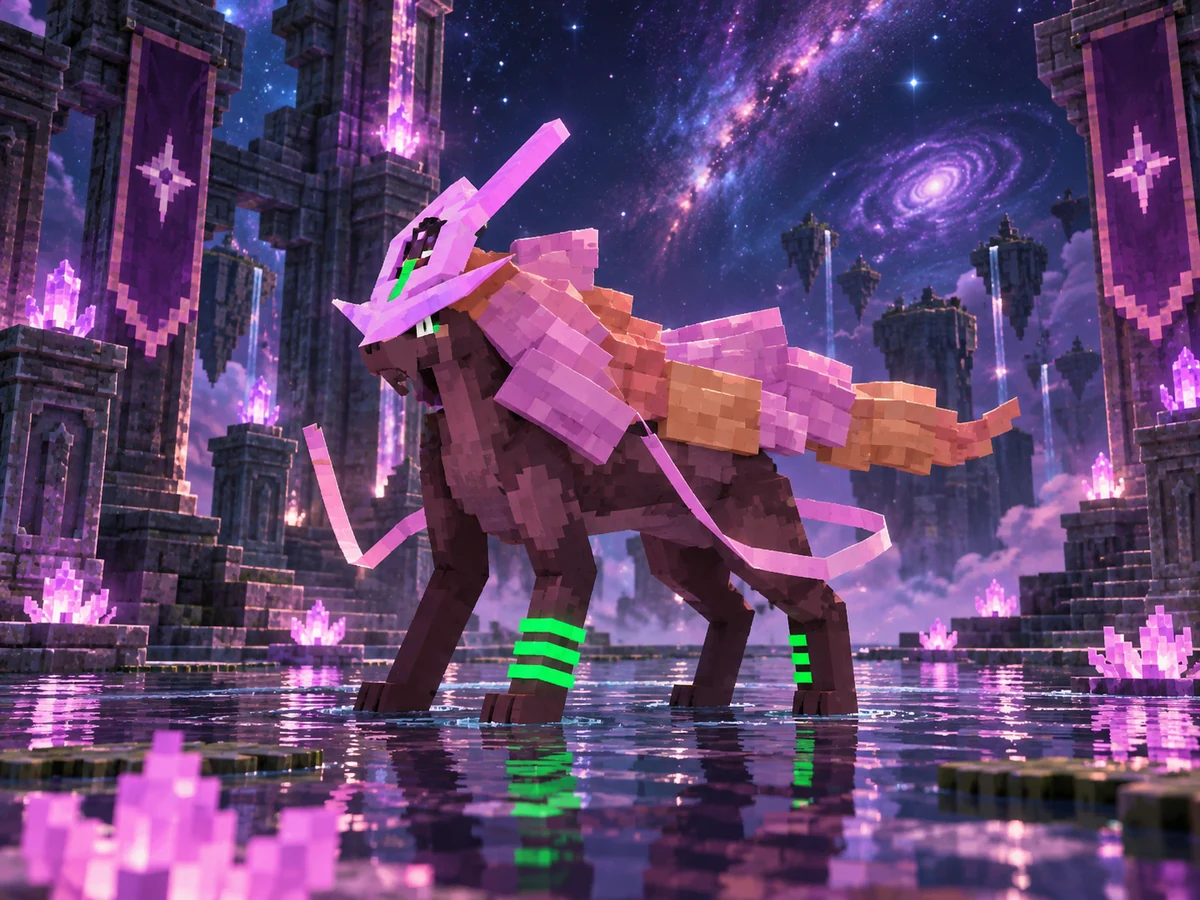 Arte de apresentação de Suicune Cósmico · Shiny